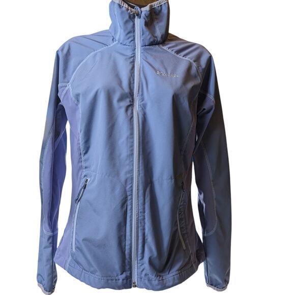 Columbia Jacket Women Medium Softshell Omni Shield Zip Hiking Running Activewear - Picture 1 of 13